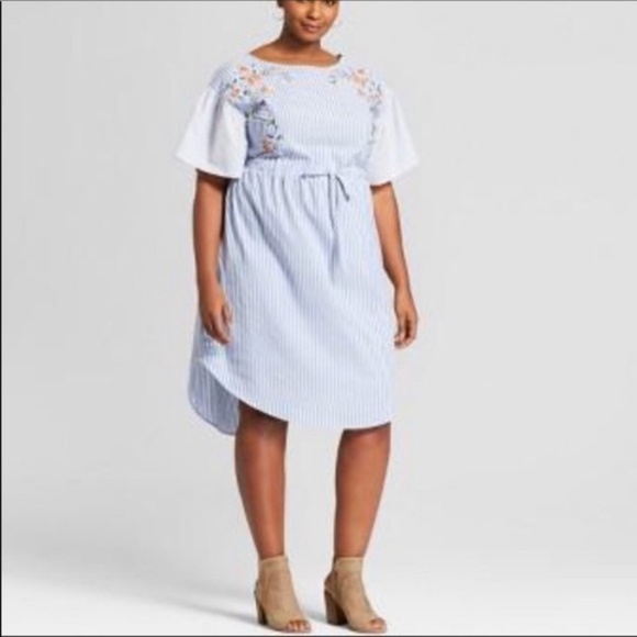 Ava & Viv Dresses & Skirts - *HP* Ava & Viv | Blue White Stripped Dress
